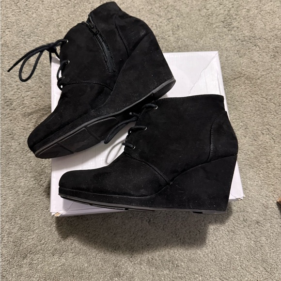 Style & co. Black Wedge Ankle Boots - Picture 5 of 7